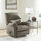 Nutmeg / Taupe Rocker Recliner, Single Seat, Polyester Upholstery