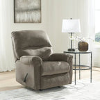 Nutmeg / Taupe Rocker Recliner, Single Seat, Polyester Upholstery