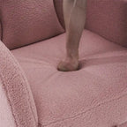 Ergonomic Fabric Nursery Rocking Chair With Adjustable Footrest