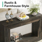 Rustic Console Sofa Table for Entryway, Hallway, Living Room - 47.24 W x 32.8 H x 11.81 D