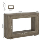Rustic Console Sofa Table for Entryway, Hallway, Living Room - 47.24 W x 32.8 H x 11.81 D