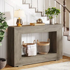 Rustic Console Sofa Table for Entryway, Hallway, Living Room - 47.24 W x 32.8 H x 11.81 D