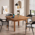 39.4 Inches Square Conference Table with Solid Wood Legs for Meeting Room