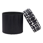 Boto Storage Ottoman Black & White