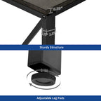 Brown / Grey / White Reversible L-Shaped Desk with Shelves, Power Outlets & RGB Light